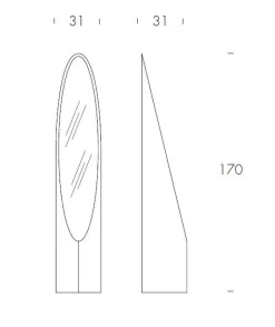 Specchiera Kolonaky di Tonin casa a prezzi davvero convenienti