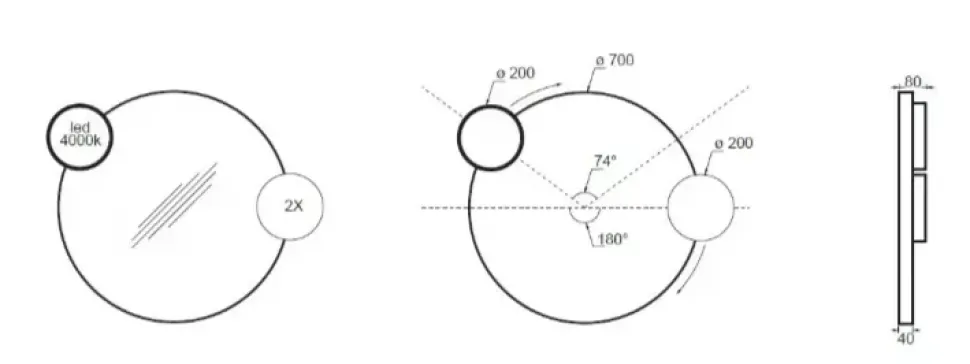 Specchiera modello Lunaris di Youdecor in offerta
