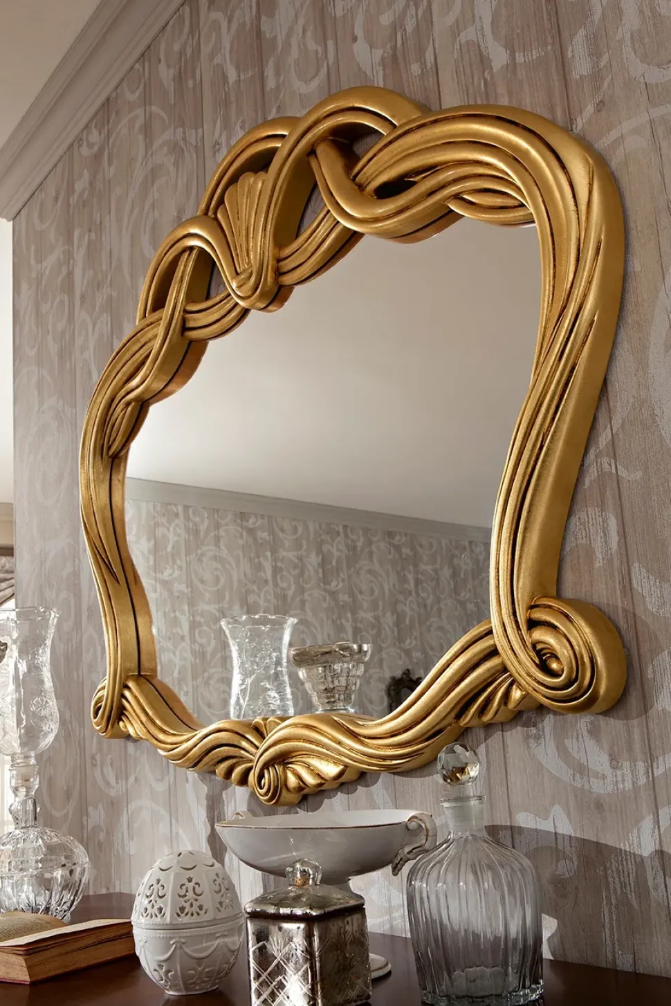 Specchio Modello treccia oro di Artigianale a prezzi ribassati