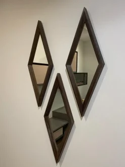 Specchio moderna Composizione specchi rombo  di Artigianale in Offerta Outlet