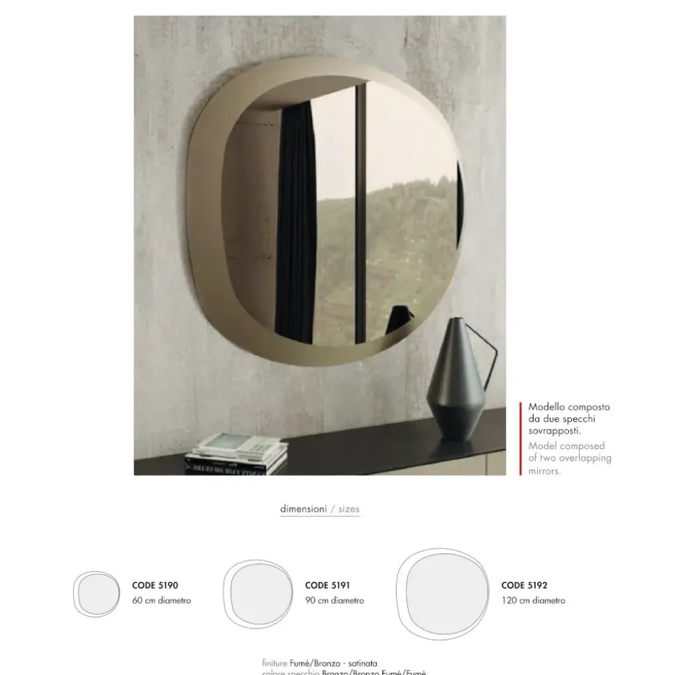 Specchio moderna Eclisse di Artigianale a prezzo Outlet