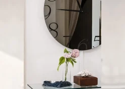 Specchio stile moderna modello Moment con orologio in OFFERTA OUTLET