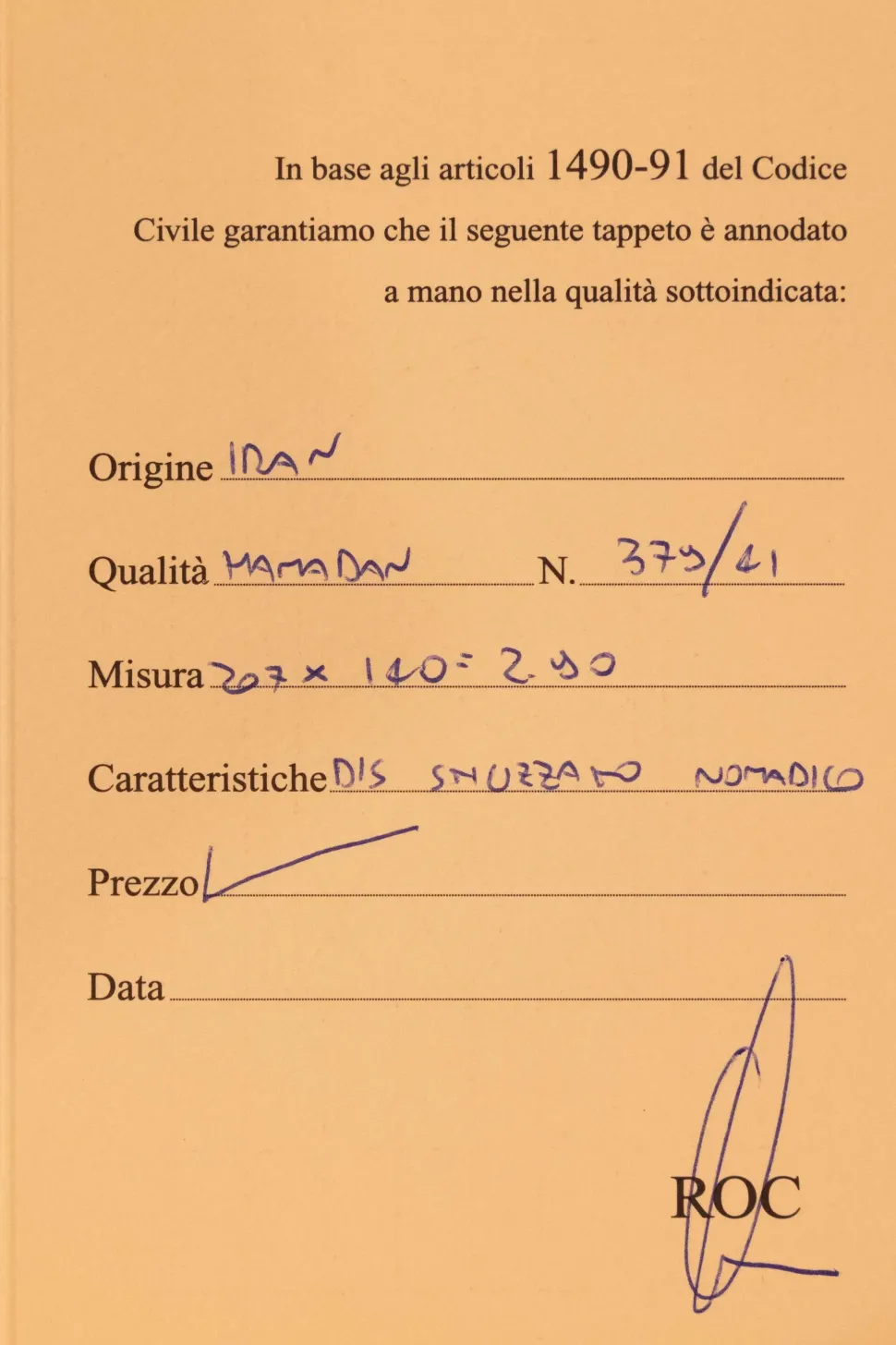 Tappeto Classico in lana modello Hamadan a prezzi outlet