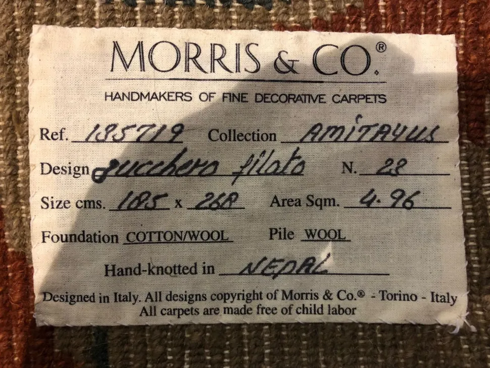 Tappeto rettangolare in stile moderno Zucchero filato Morris & co. a prezzo Outlet