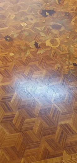 Tavolino classico Quadrato con intarsio diamante di Artigianale a prezzo scontato