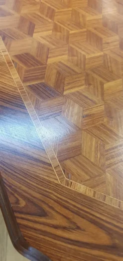 Tavolino classico Quadrato con intarsio diamante di Artigianale a prezzo scontato