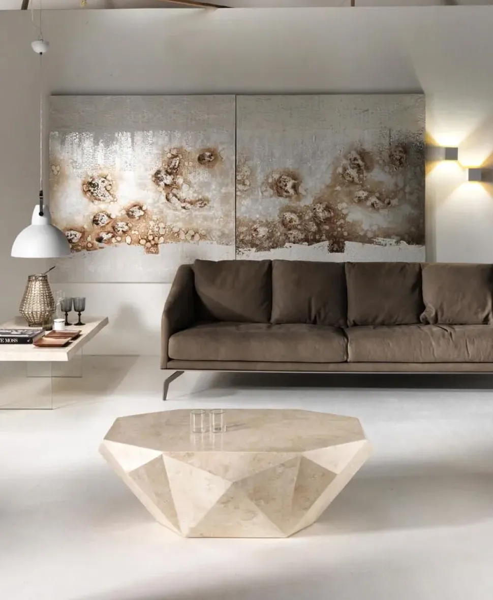 Tavolino design Diamond medium di Stones a prezzo ribassato