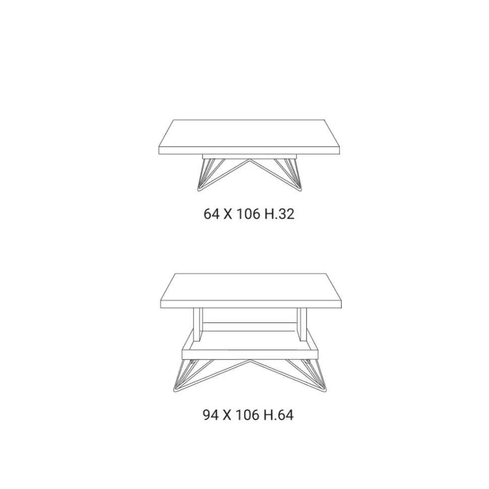 Tavolino design modello Ray di Easyline scontato