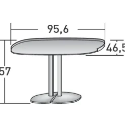 Tavolino Flou modello Victoria in OFFERTA OUTLET