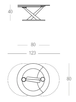 Tavolino in stile design modello Abra di Naos con sconti imperdibili