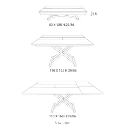 Tavolino in stile design modello Leonardo di Ozzio a prezzi imbattibili