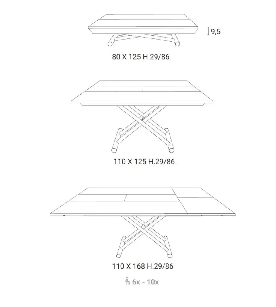Tavolino in stile design modello Leonardo di Ozzio a prezzi imbattibili