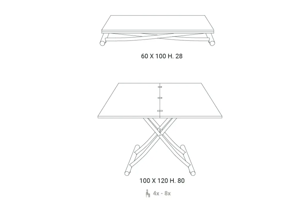 Tavolino in stile design modello Fast di Easyline a prezzi imbattibili