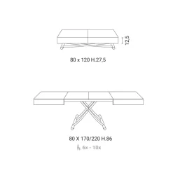 Tavolino in stile design modello New cover di Easyline con sconti imperdibili