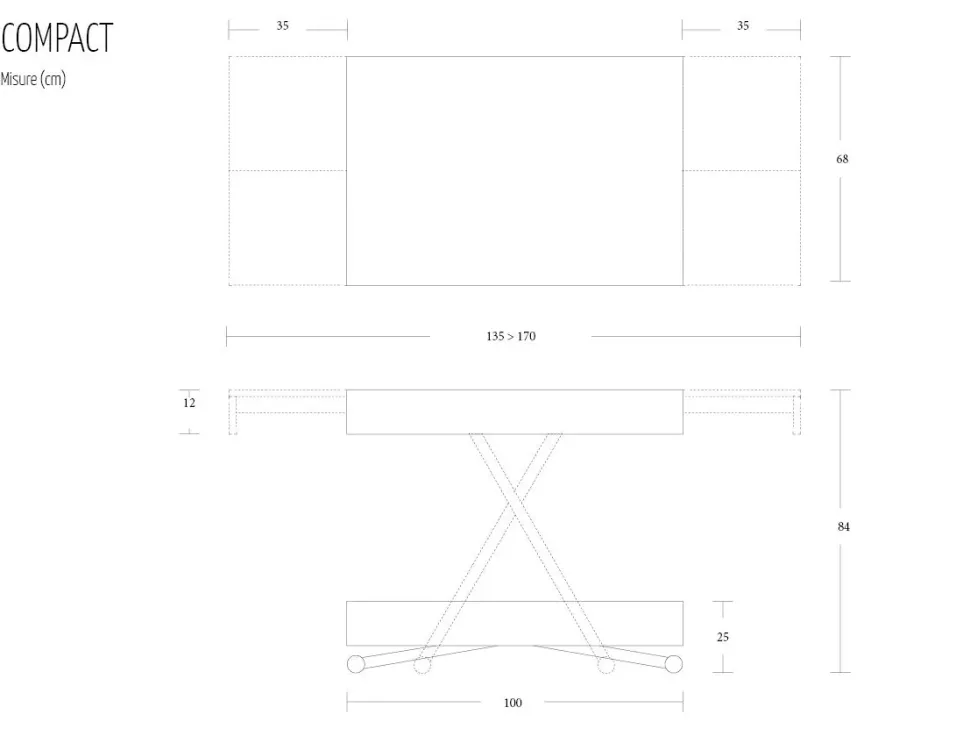 Tavolino in stile moderno modello Compact di Altacom con sconti imperdibili