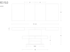 Tavolino in stile moderno modello Ares fold di Altacom con sconti imperdibili