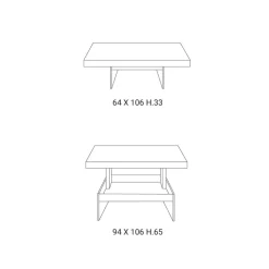 Tavolino moderno Lugano di Ozzio a prezzo scontato