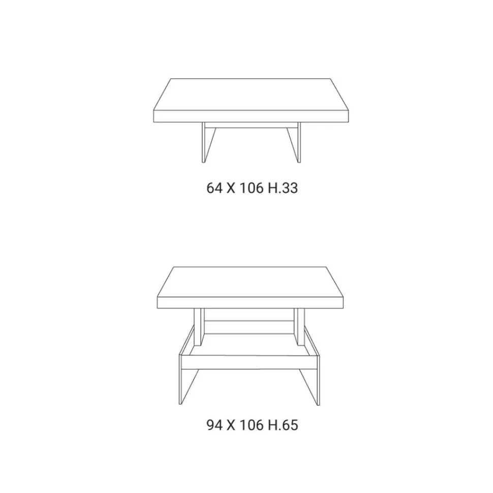 Tavolino moderno Lugano di Ozzio a prezzo scontato