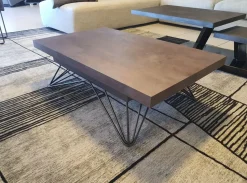 Tavolino moderno Ray corten di Easyline a prezzo scontato