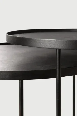 Tavolino moderno Set tavolo vassoio ethnicraft di Artigianale a prezzo ribassato