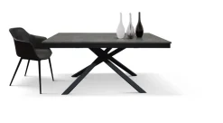 Tavolo allungabile Allungabile finitura acciaio ossidato Collezione esclusiva