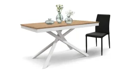 Tavolo Allungabile base metallo Collezione esclusiva in altri materiali Allungabile scontato 40%