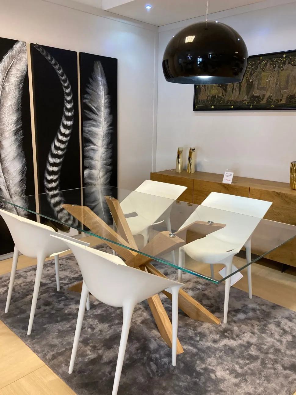 Tavolo Artigianale Tavolo fisso in cristallo PREZZI OUTLET -50%