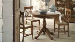 Tavolo Artigiani veneti Tavolo rotondo con colonna centrale in promo-sconto del 40% PREZZI OUTLET