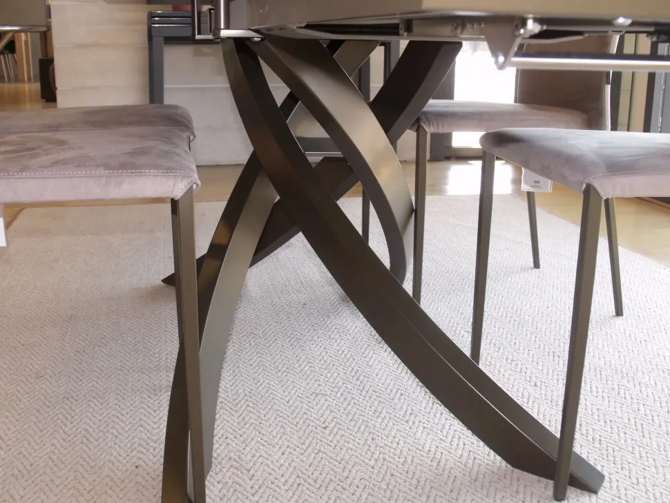 Tavolo Artistico Bontempi in vetro Allungabile