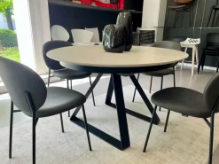 Tavolo Atlante Calligaris in ceramica Rotondo allungabile