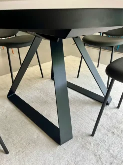 Tavolo Atlante Calligaris in ceramica Rotondo allungabile