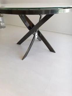 Tavolo Barone Bontempi in ceramica Rotondo allungabile