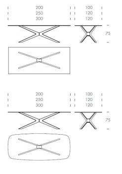 Tavolo Blade glass Tonin casa a prezzo ribassato