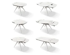 Tavolo ceramica quadrato, statuario allungabile. Md Work a prezzo scontato.