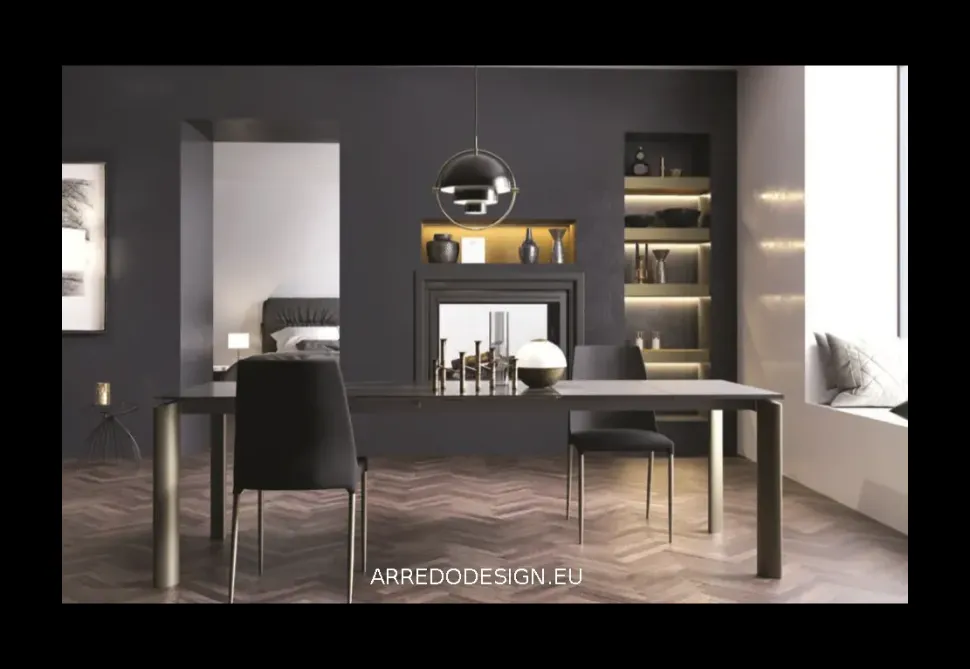 Tavolo Circle Zamagna in ceramica Rettangolare allungabile scontato 30%