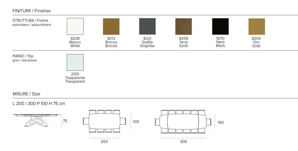 TAVOLO Collezione esclusiva Eclipse SCONTATO a PREZZI OUTLET