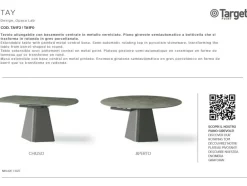 Tavolo con piano in ceramica rotondo di Target point a PREZZO OUTLET