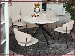 Tavolo con piano in ceramica rotondo di Connubia a PREZZO OUTLET