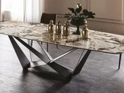 Tavolo con piano in ceramica rettangolare di Cattelan italia a PREZZO OUTLET