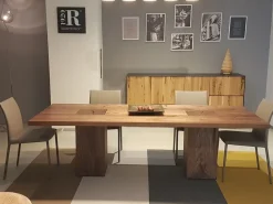 Tavolo con piano in legno rettangolare di Riva 1920 a PREZZO OUTLET
