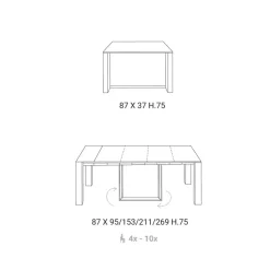 Tavolo consolle modello Micro Easyline a prezzo Outlet