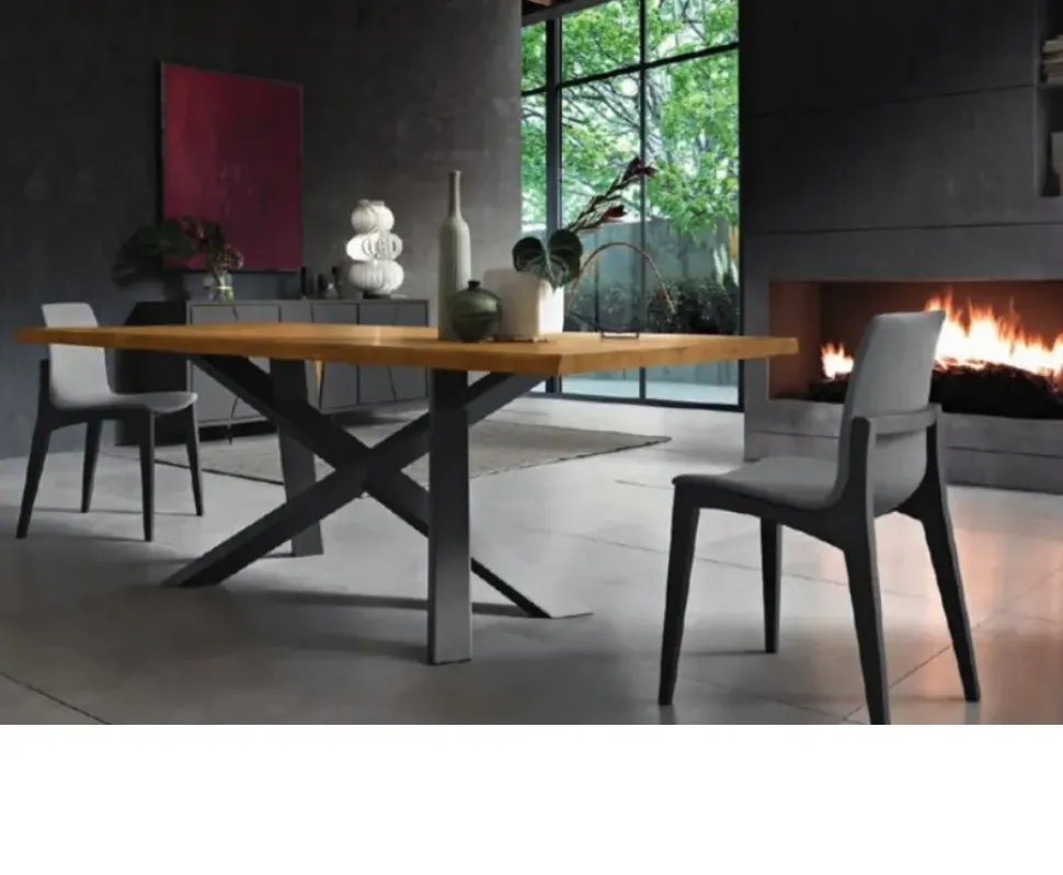 Tavolo Crossing Fgf mobili in legno Fisso scontato 50%