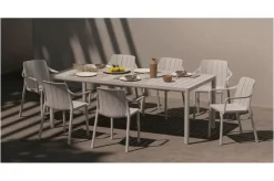 Tavolo da giardino Set tevere 210/275 con 8 tiberina nardi a marchio Nardi a prezzo scontato