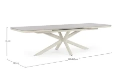 Tavolo da giardino Tavolo pascal allungabile 200/260 cm con 8 poltrone odeon rastin - bizzotto a marchio Bizzotto a prezzo ribassato
