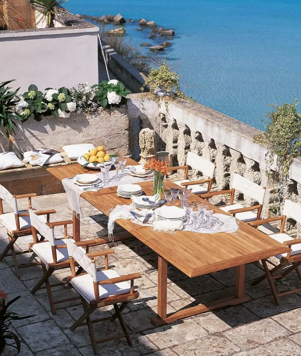 Tavolo da giardino Tavolo allungabile vero teak a marchio Md work a prezzo scontato