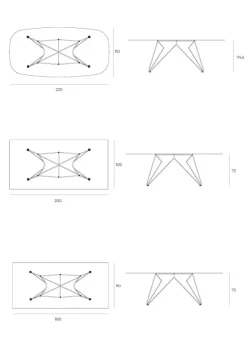 TAVOLO Easyline Cross SCONTATO a PREZZI OUTLET