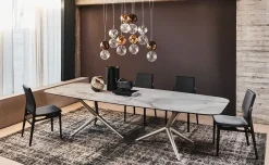 Tavolo fisso Atlantis crystalart Cattelan italia