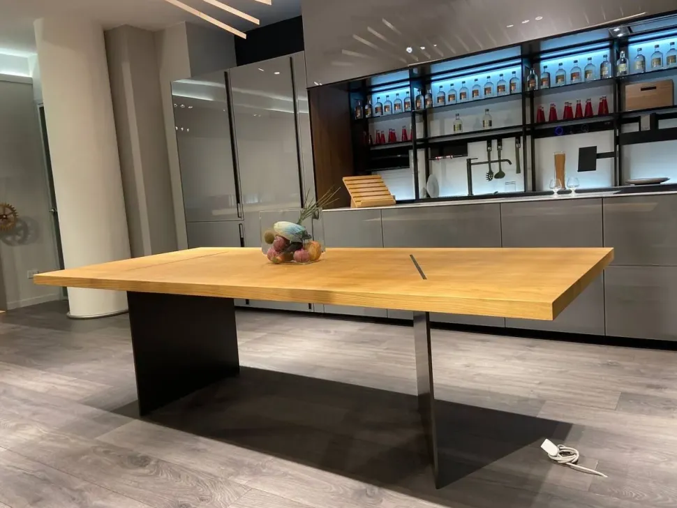 Tavolo fisso Harvest metal wood di Nature design a prezzo riservato