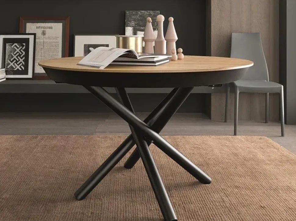 Tavolo in altri materiali rotondo Cielo alt Md work in offerta outlet