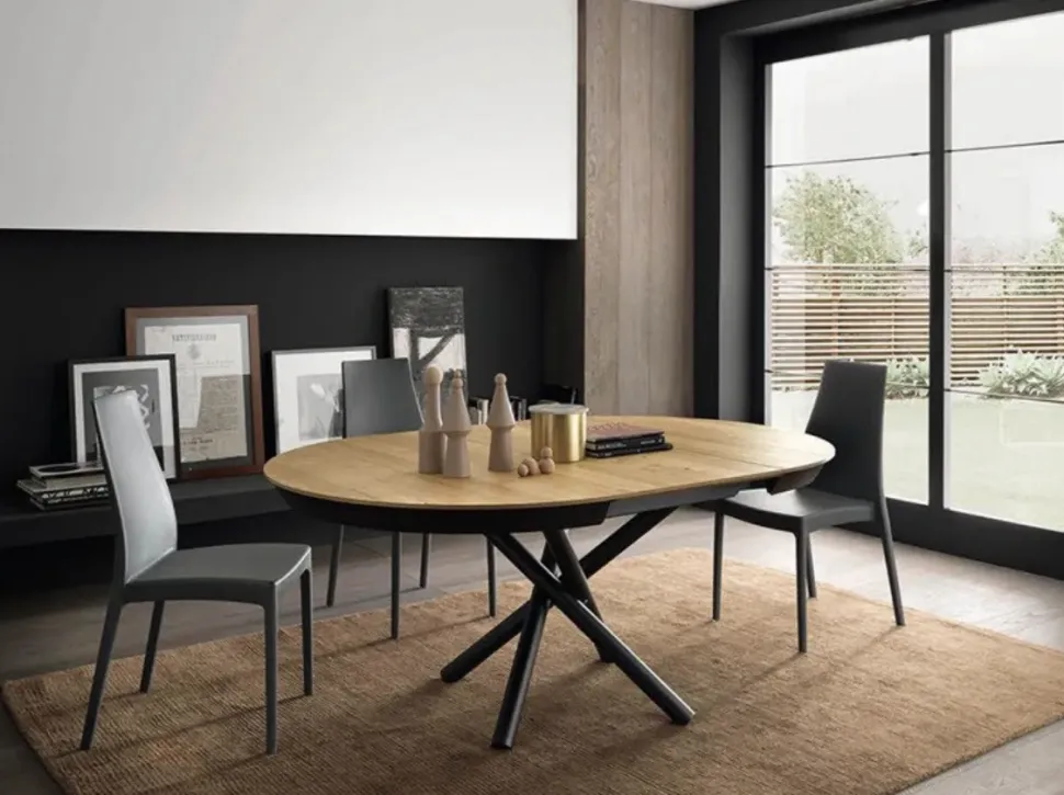 Tavolo in altri materiali rotondo Cielo alt Md work in offerta outlet